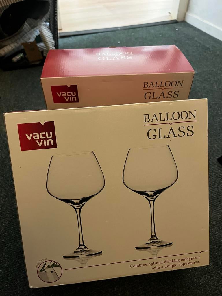 Vacu Vin Balloon Glazen, Ophalen, Glas of Glazen, Nieuw, Glas