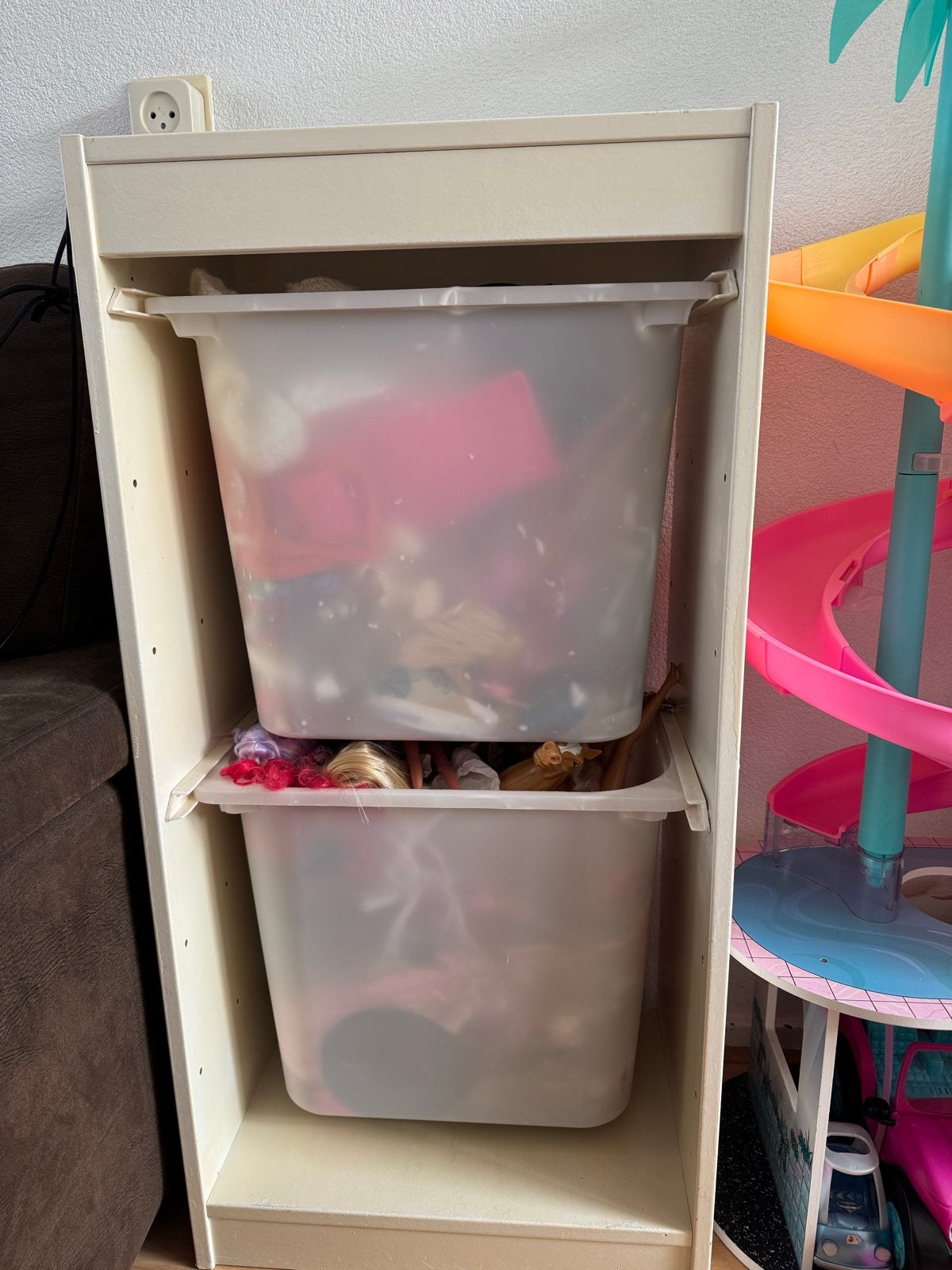 IKEA Trofast kast met 2 bakken, Ophalen of Verzenden, Gebruikt, Barbie