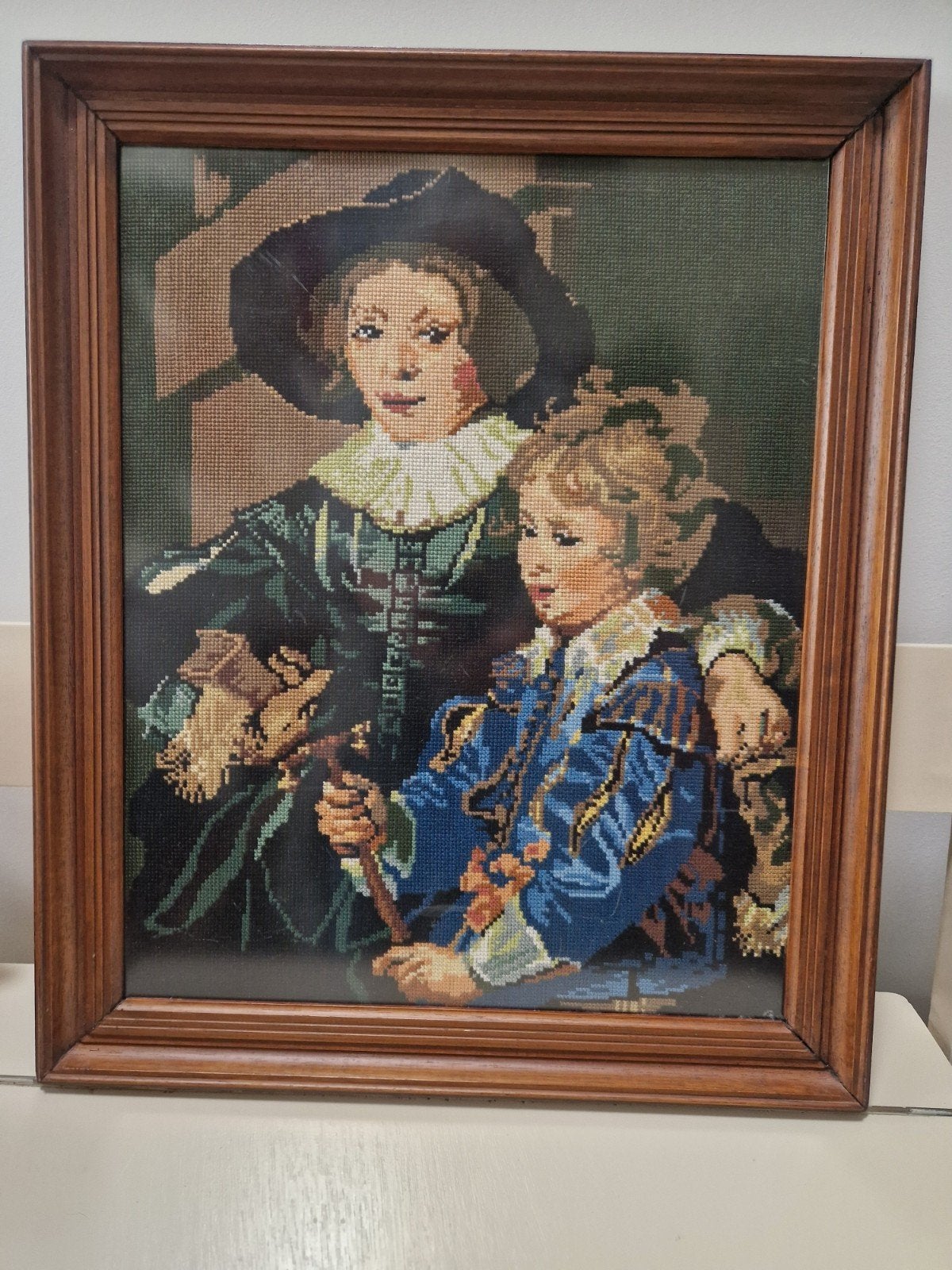 Prachtig borduurwerk in de stijl van oude meesters, Ophalen