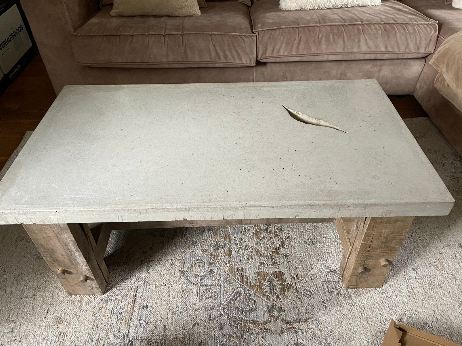 Industriele salontafel, Ophalen, 100 tot 150 cm, 50 tot 100 cm, Zo goed als nieuw