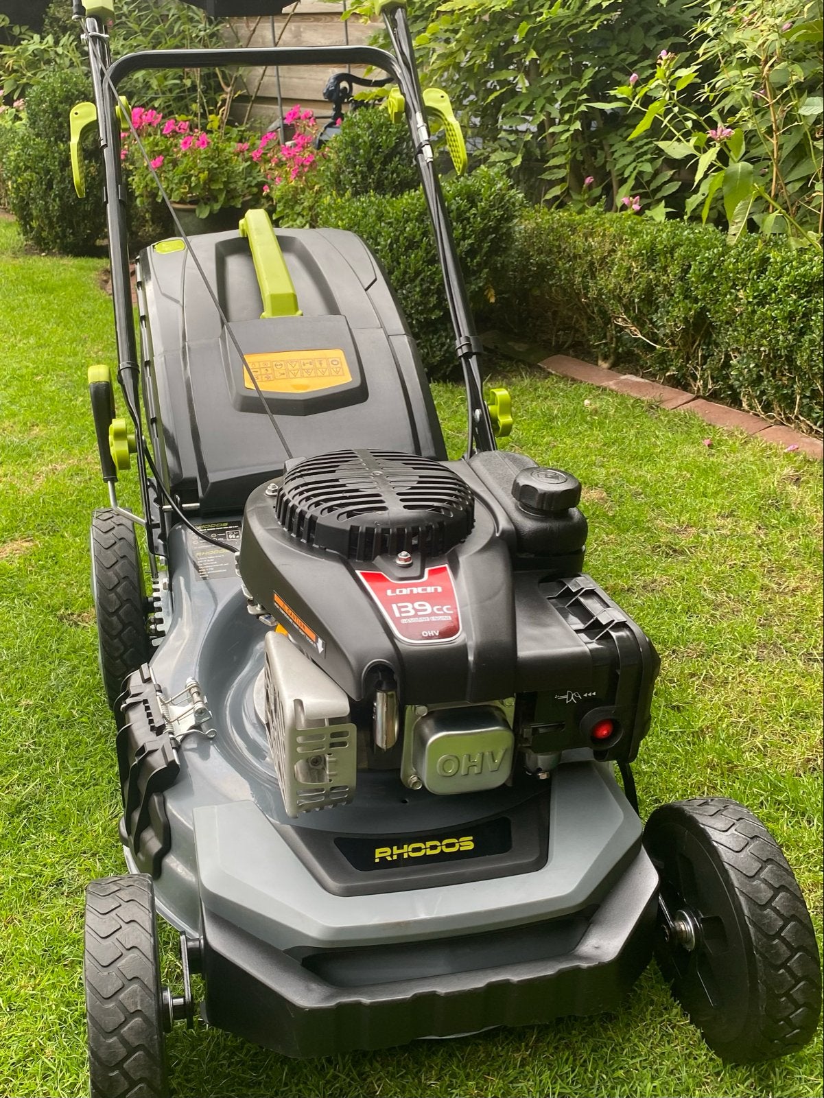 Zelfrijdende Motormaaier Rhodos CM46S 139cc, Ophalen, Cirkelmaaier, Zo goed als nieuw, 40 t/m 49 cm