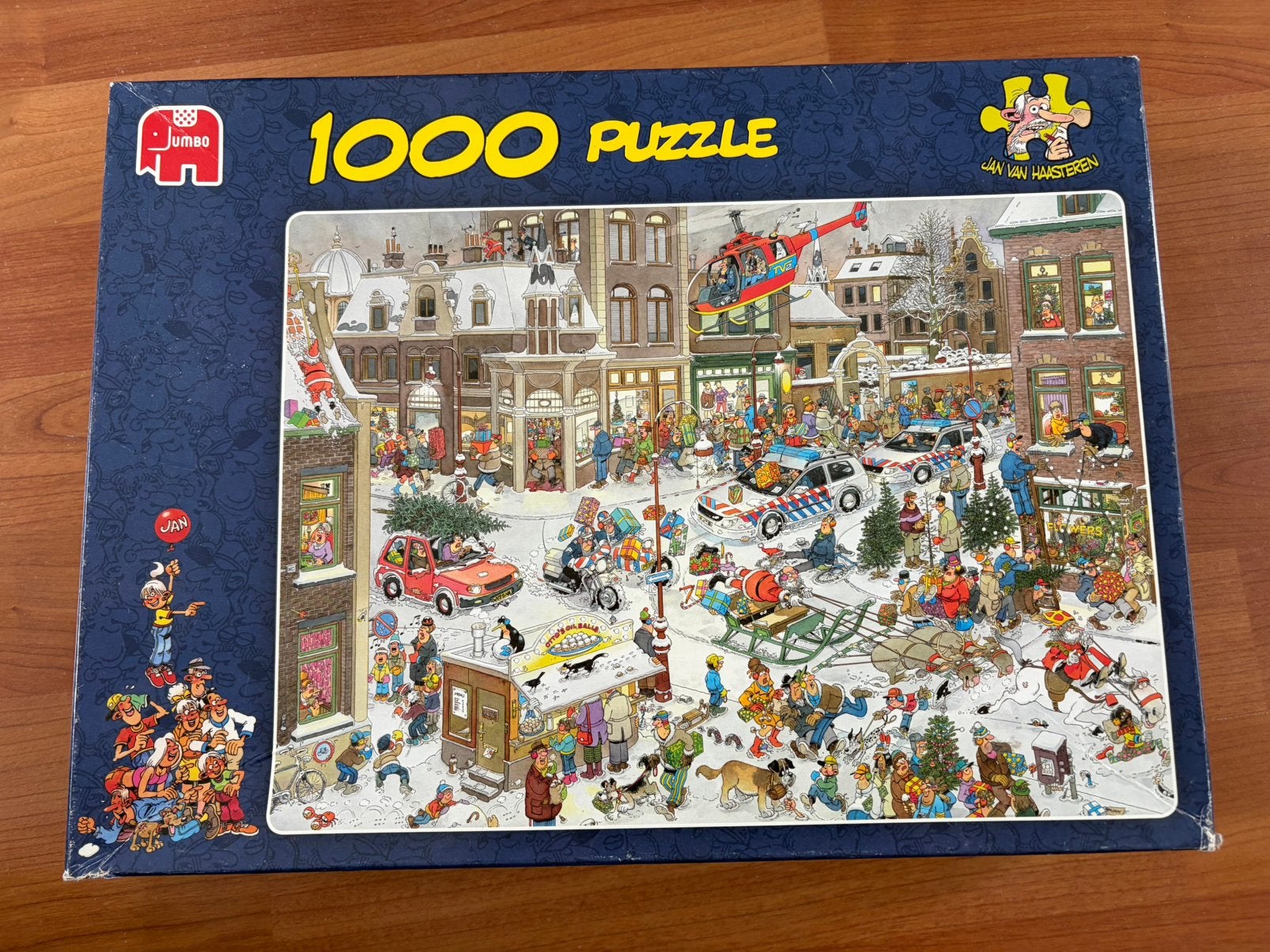 Jan van Haasteren puzzel 1000 stukjes “Kerst” compleet, Ophalen of Verzenden, 500 t/m 1500 stukjes, Zo goed als nieuw, Legpuzzel