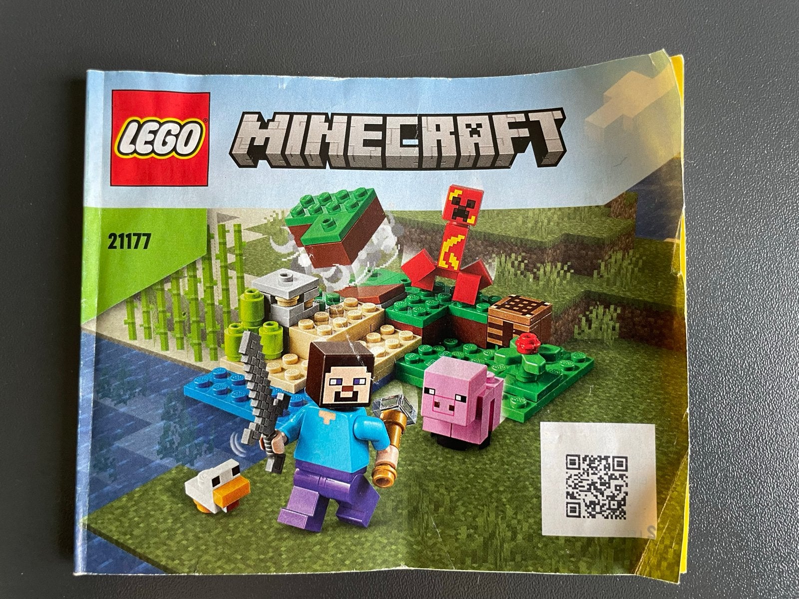 Lego Minecraft 21177 De Creeper Hinderlaag Compleet, Minecraft, Lego, Ophalen of Verzenden, Zo goed als nieuw