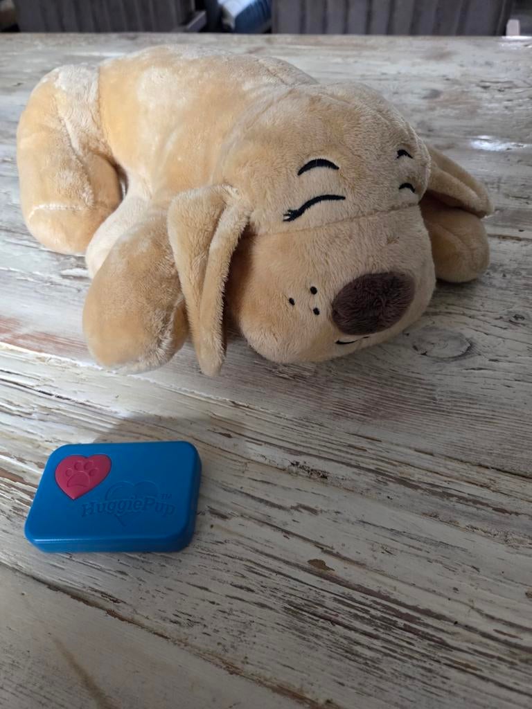 Knuffelhond Troosthond met HuggiePup apparaat, Overige merken, Met geluid, Overige karakters, Zo goed als nieuw