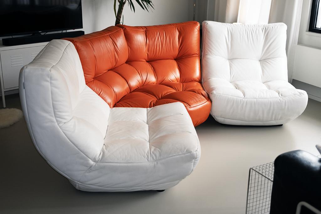 Silhouette (soft space age) Chateau d’Ax, Ophalen, Zo goed als nieuw, Leer, Postmoderne Italiaanse lounge / soft space age revival