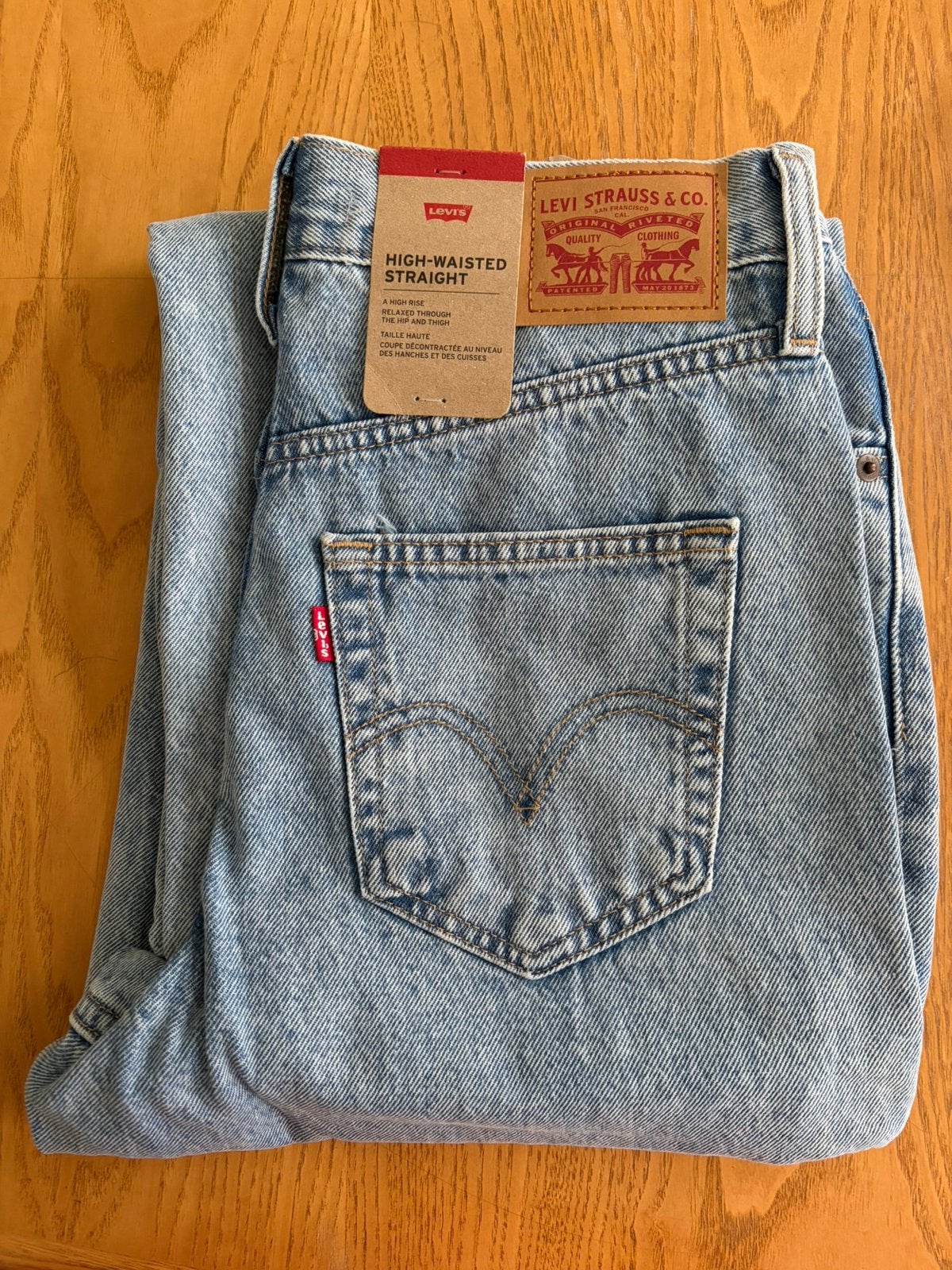 Levi's HIGH WAIST STRAIGHT 27x29, Ophalen of Verzenden, Nieuw, Blauw, W27 (confectie 34) of kleiner