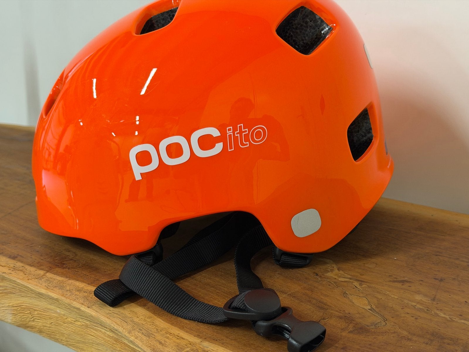 POC ito Crane Fietshelm Oranje M/L 55-58cm, Ophalen of Verzenden, Gebruikt, M, Jongen of Meisje
