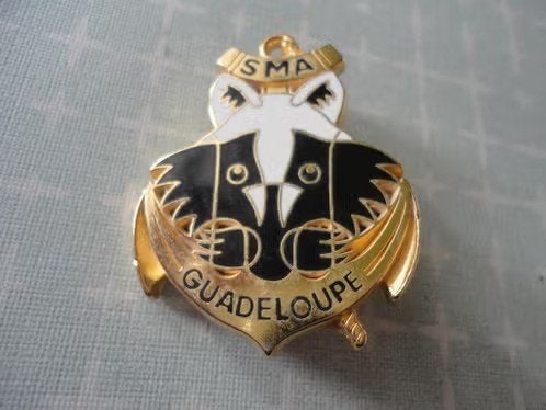 Franse insigne, SMA GUADELOUPE, Service Militaire Adapté , Verzenden, Overige soorten, Overige gebieden, Embleem of Badge