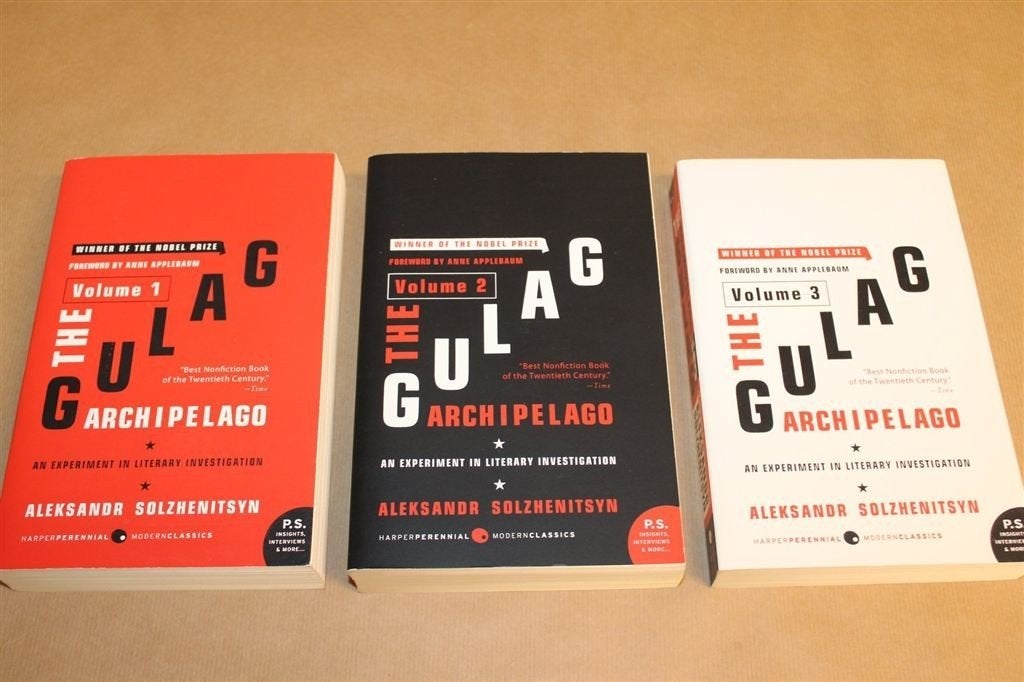 The Gulag Archipelago 1918-1956 — Solzjenitsyn, 3 Vol. Compl, Ophalen of Verzenden, Gelezen