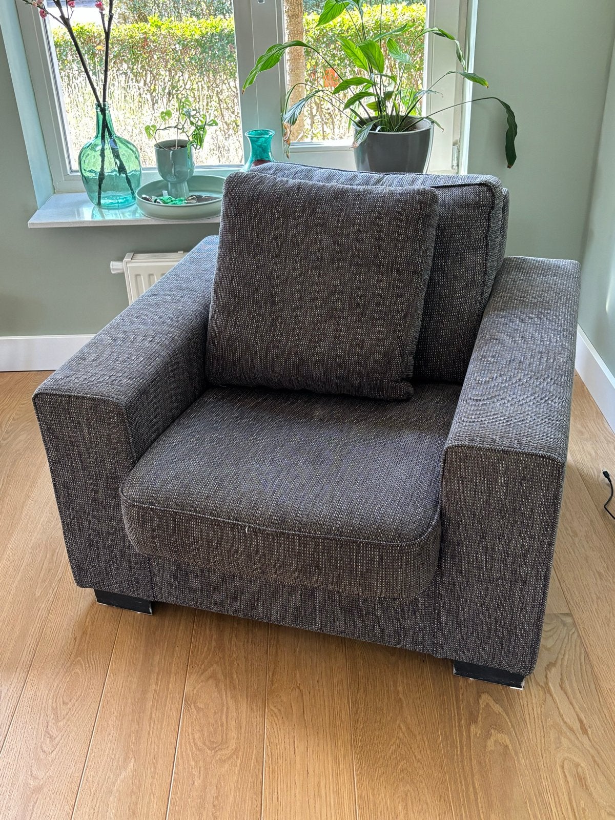 Comfortabele fauteuil - 90x100 cm, Ophalen, Gebruikt, Stof, 75 tot 100 cm