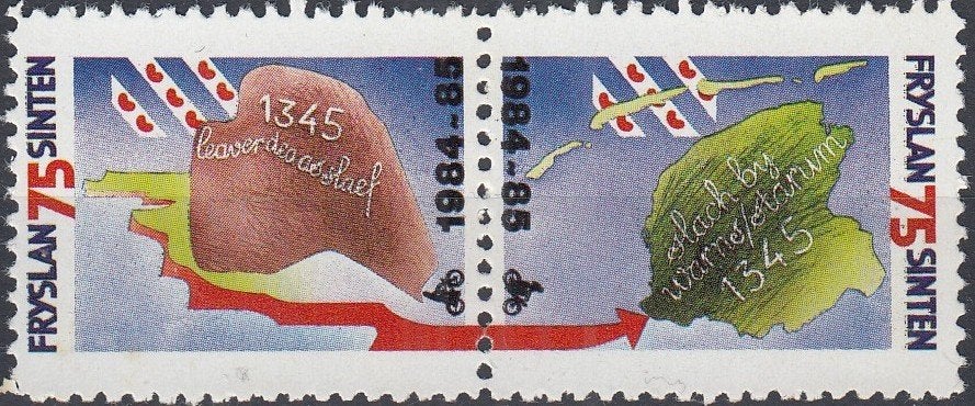 Friesland- Stadspost Augustinusga - 1984 - Slag Bij Warns, Verzenden, Na 1940, Postfris