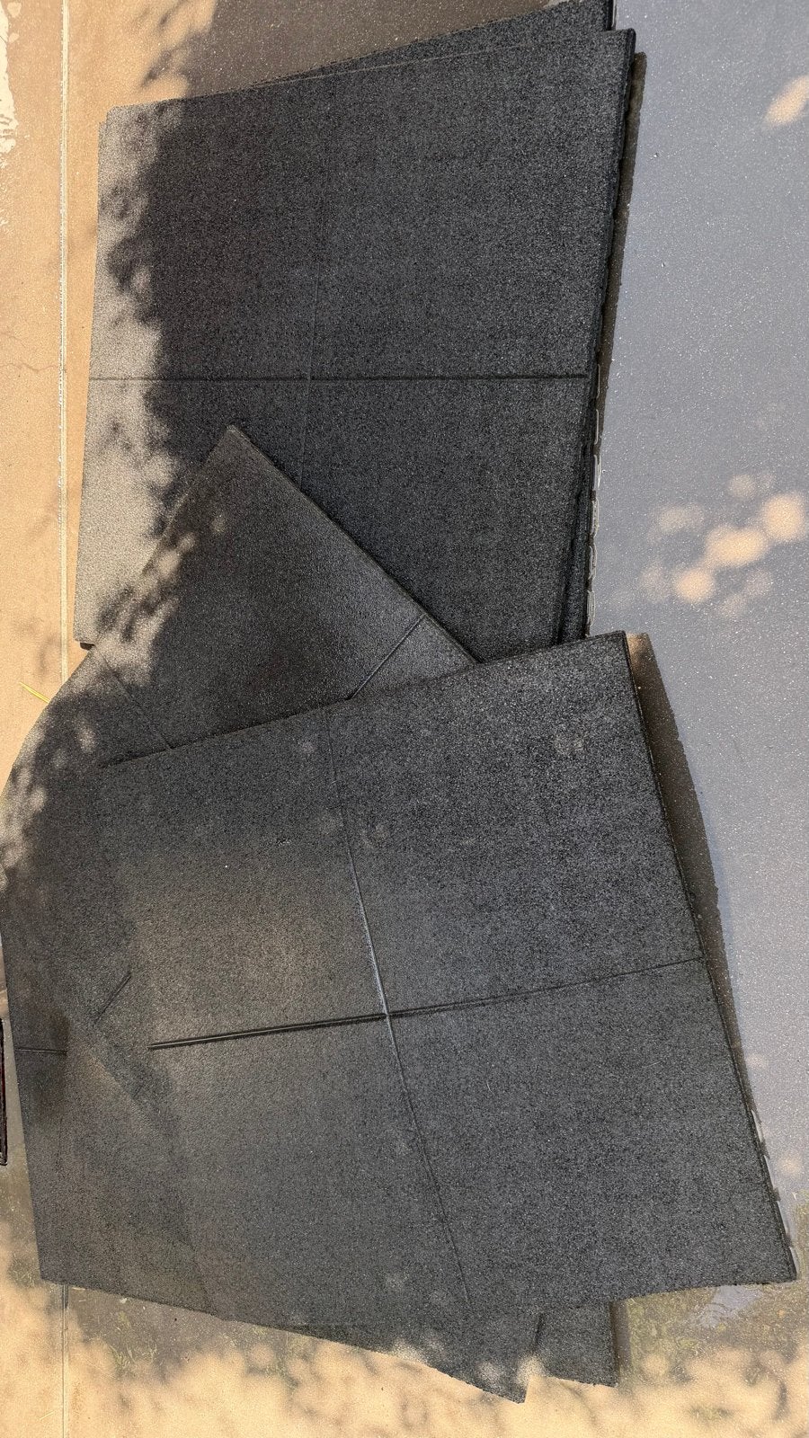 Premium Rubber Tegels 100x100x2,5 cm zwart, 8 stuks., Ophalen, Rubber, 5 tot 10 m², Zo goed als nieuw