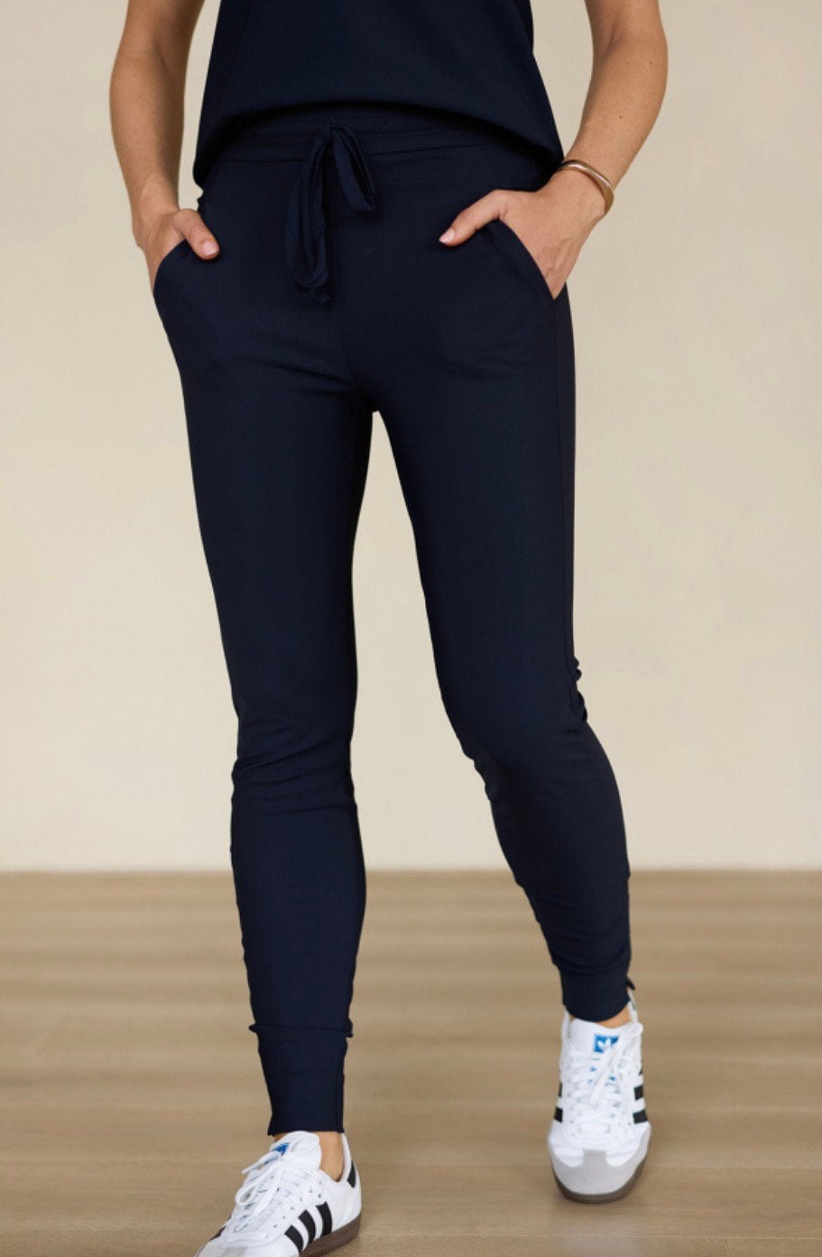 Studio anneloes downstairs bonded broek XXL donkerblauw, Blauw, Maat 46/48 (XL) of groter, Ophalen of Verzenden, Zo goed als nieuw