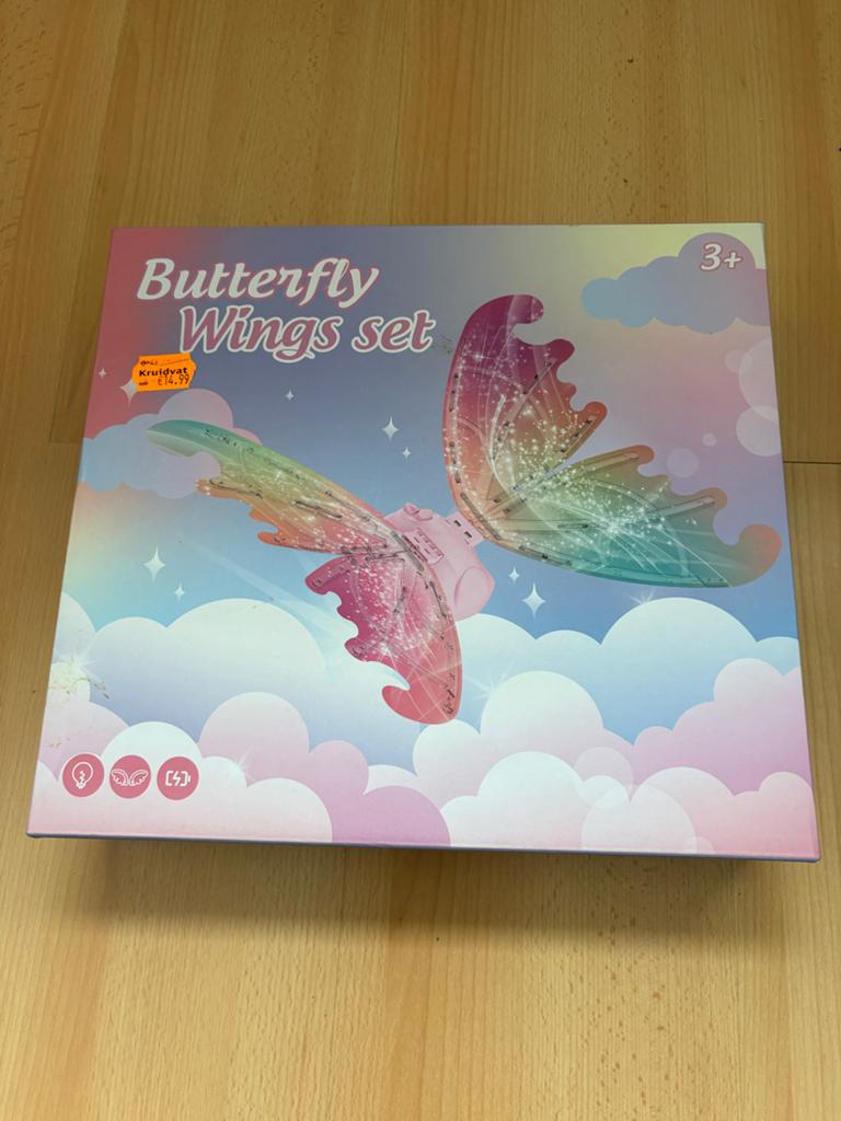 Nieuwe Butterfly Wings set - Vlinder vleugels voor kinderen, Ophalen of Verzenden, Nieuw, Meisje