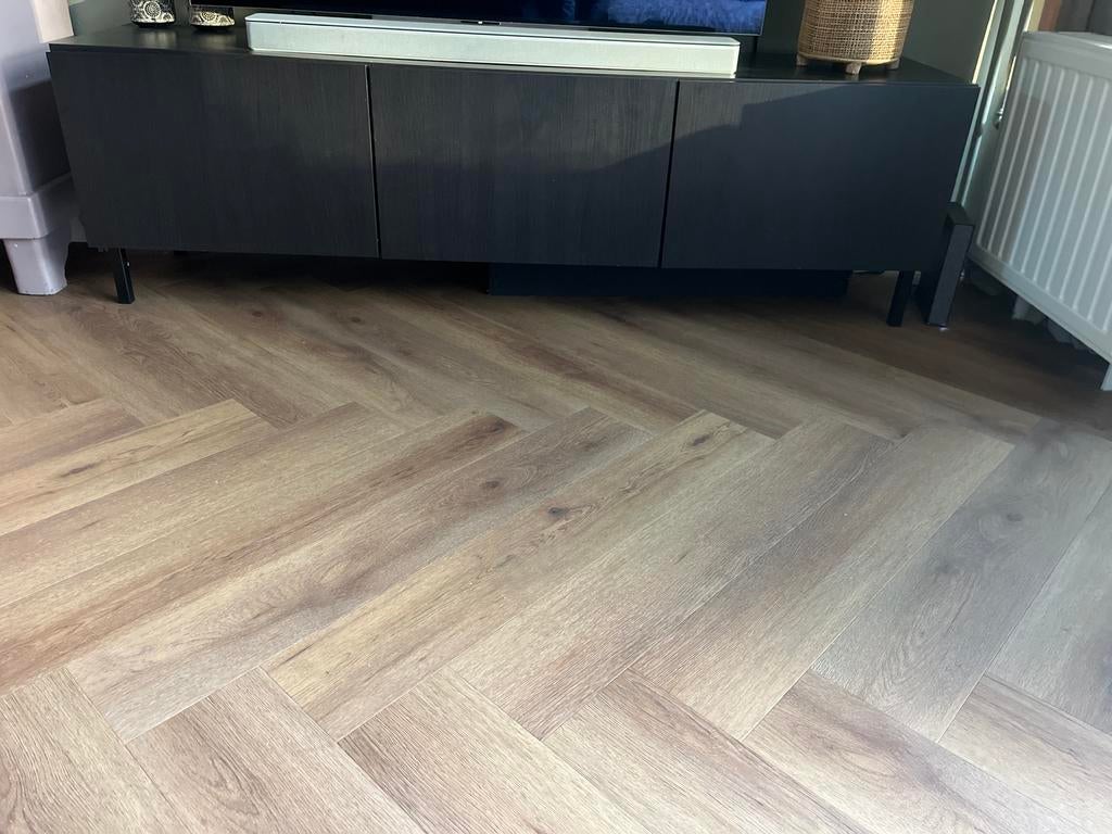 Bruin zwart tvmeubel, Ophalen, Gebruikt