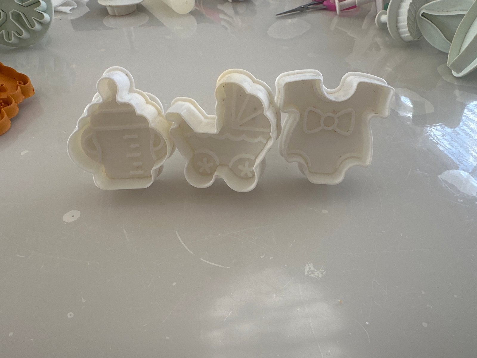 Baby thema uitstekers voor koekjes of fondant, Hobby en Vrije tijd, Taarten en Cupcakes maken, Ophalen of Verzenden, Gebruikt