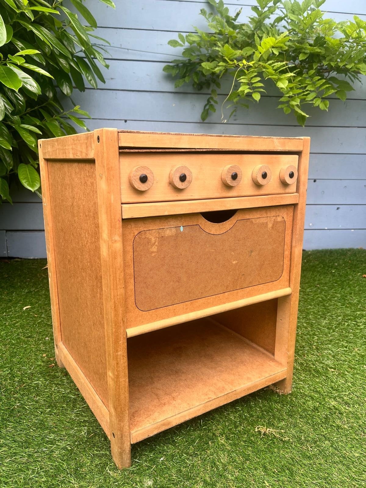 Houten speelkeukentje met opbergruimte en lade, Ophalen, Gebruikt, Hout, Speelkeuken