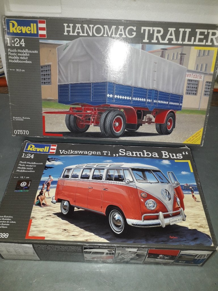 2 VINTAGE REVELL BOUWDOZEN SCHAAL 1:24 ONGEBRUIKT in DOOS, Auto, Revell, Groter dan 1:32, Nieuw