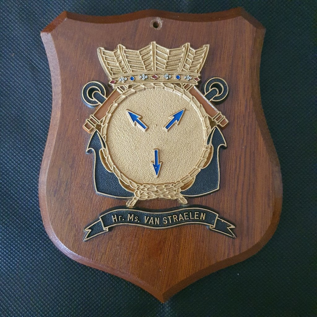 Wapenschildje Van Straelen, Verzenden, Marine, Nederland, Embleem of Badge