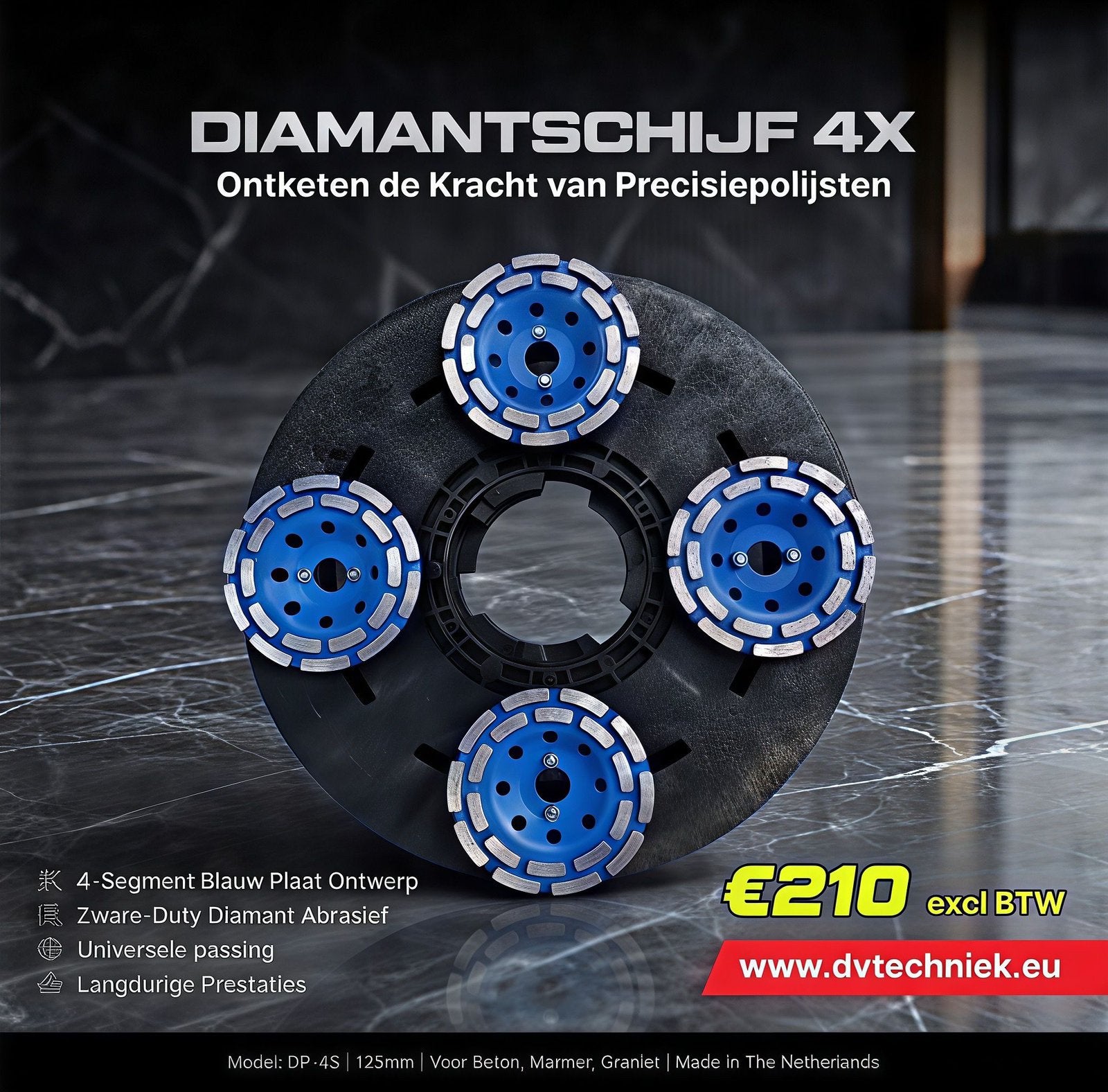Nieuwe diamntschijf voor Numatic-Woodboy vloerschuurmachine, Ophalen of Verzenden, Zo goed als nieuw