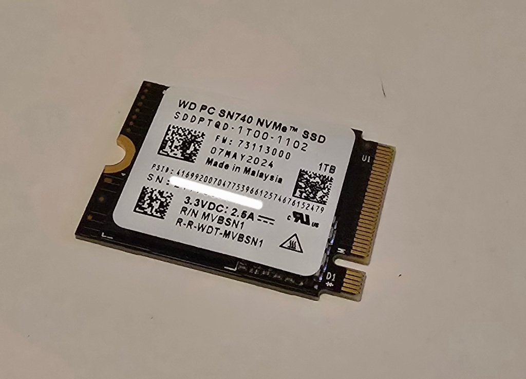 1TB 2230 NVME SSD voor Steam Deck