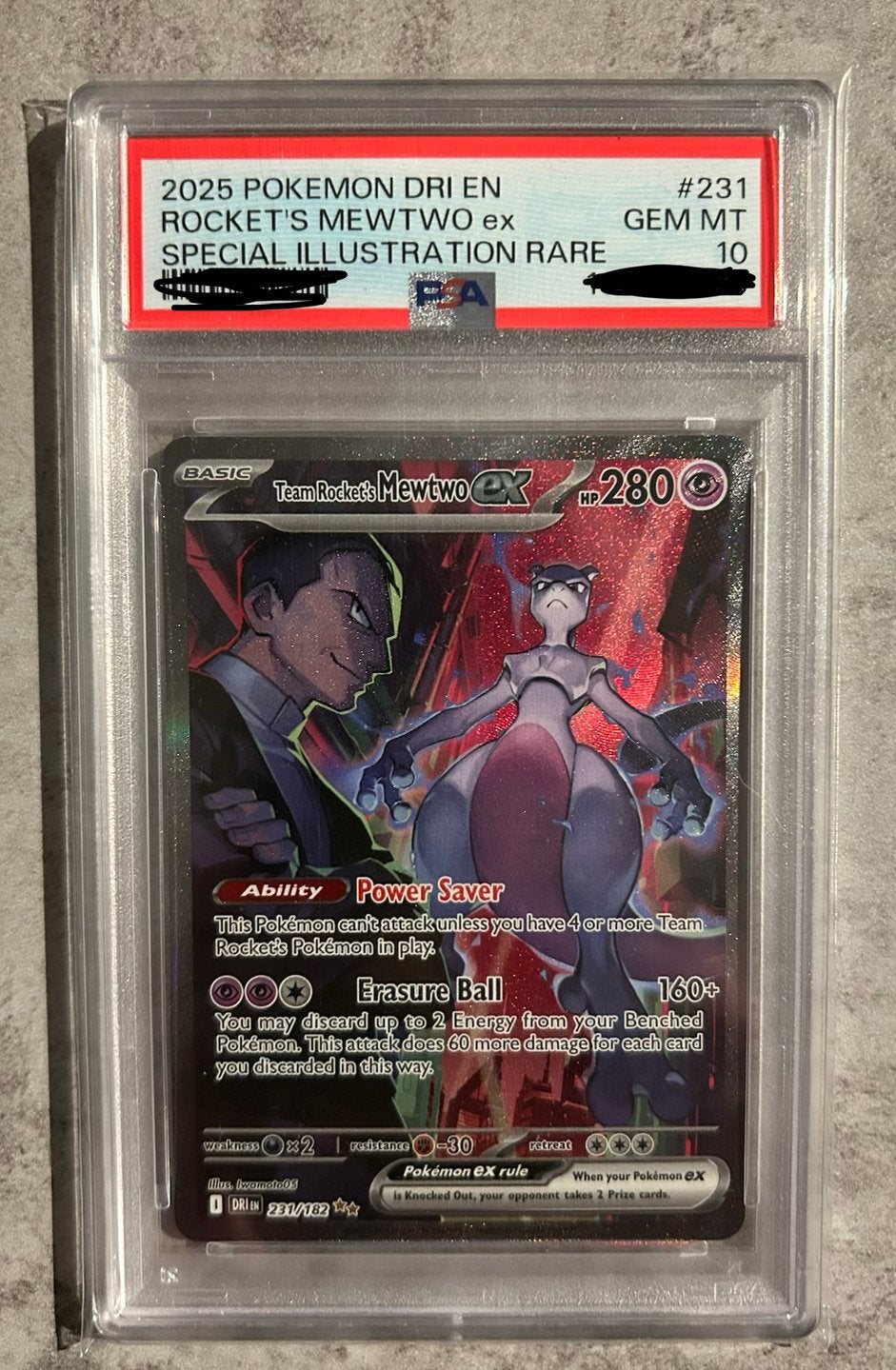 Team Rocket’s Mewtwo ex | DRI 231 | PSA 10