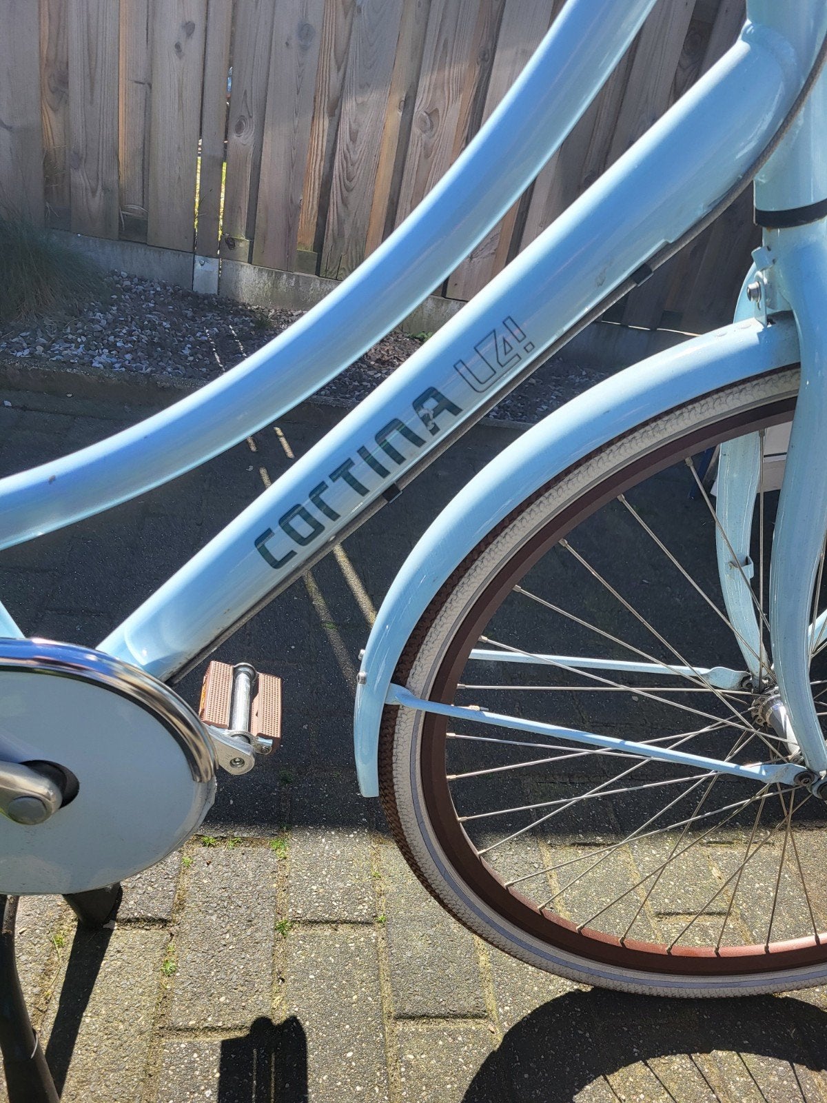 Cortina U4 Transportfiets Dames - Lichtblauw, Terugtraprem, Gebruikt, Versnellingen, 50 tot 53 cm