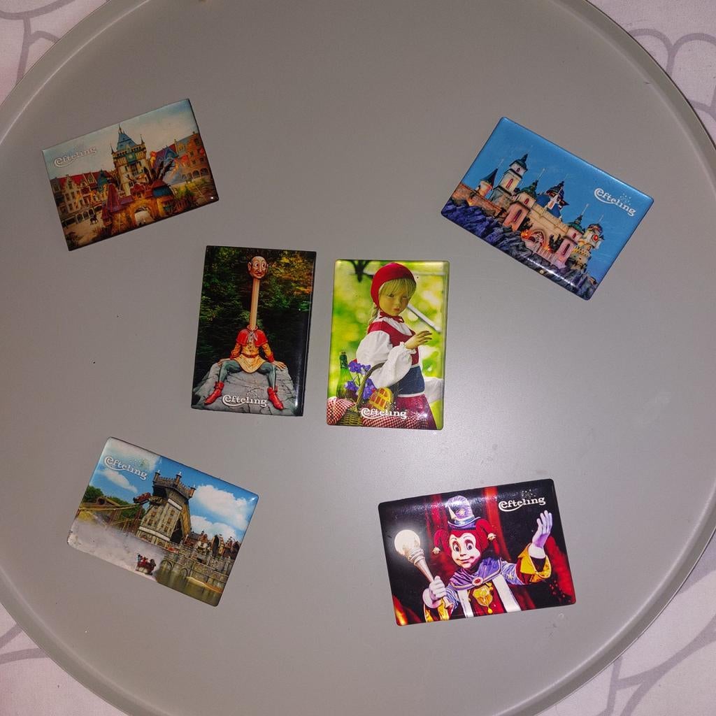 Efteling Magneetjes - Set van 6, Ophalen, Gebruikt, Gebruiksvoorwerp