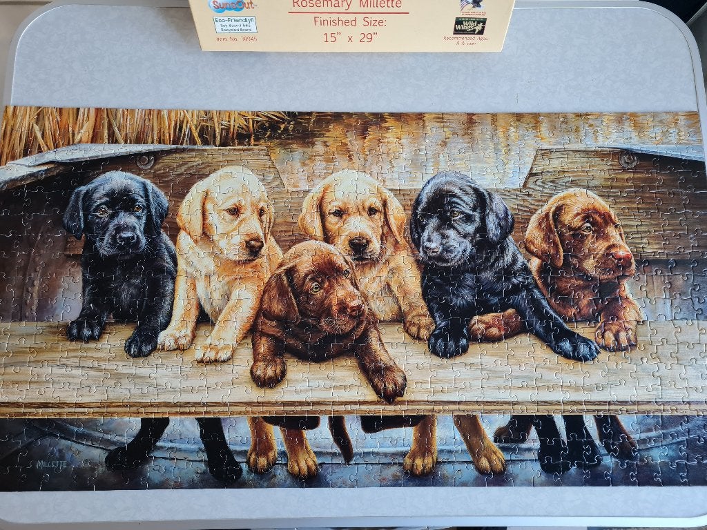 All Hands on Deck puzzel 500 stukjes puppies, Ophalen of Verzenden, 500 t/m 1500 stukjes, Zo goed als nieuw, Legpuzzel