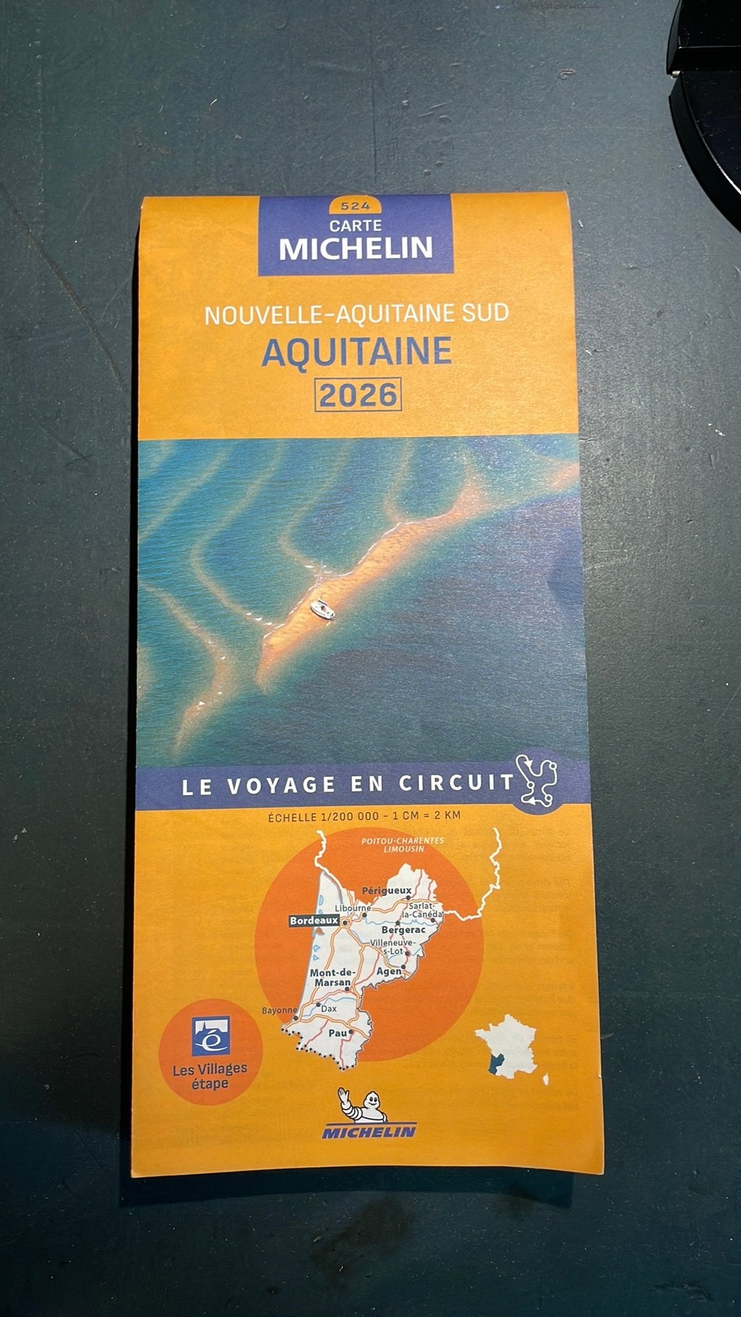 Nieuw - Michelin wegenkaart Frankrijk 2026 nr 524 Aquitane, Nieuw, Ophalen of Verzenden, Landkaart, 2000 tot heden