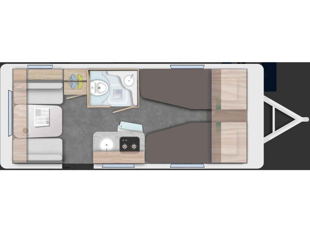 Caravelair Alba 462 EX HUUR MODEL 2026 MET MOVER EN MEER, Caravans en Kamperen, Standaardzit, Ringverwarming, Bedrijf, Caravelair