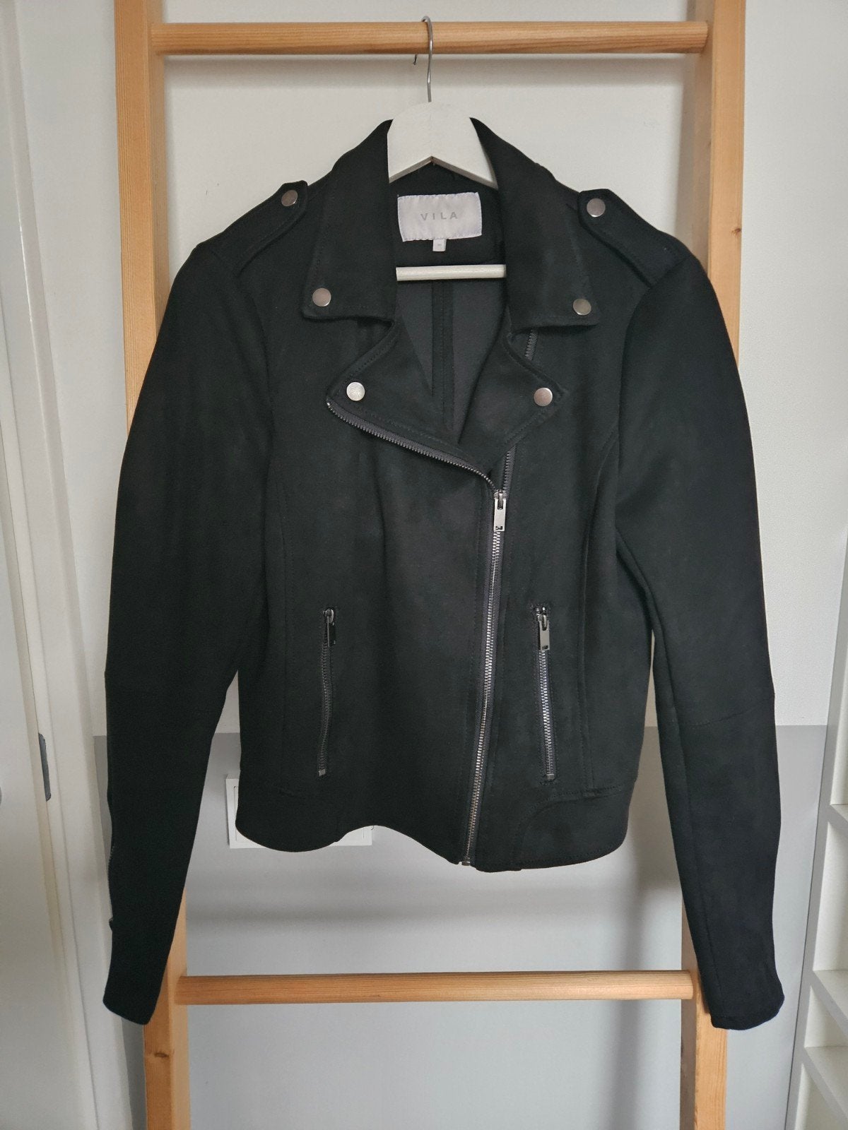 VILA Zwart Suède Look Bikerjack Maat 36 (S), VILA, Zwart, Ophalen of Verzenden, Maat 36 (S)
