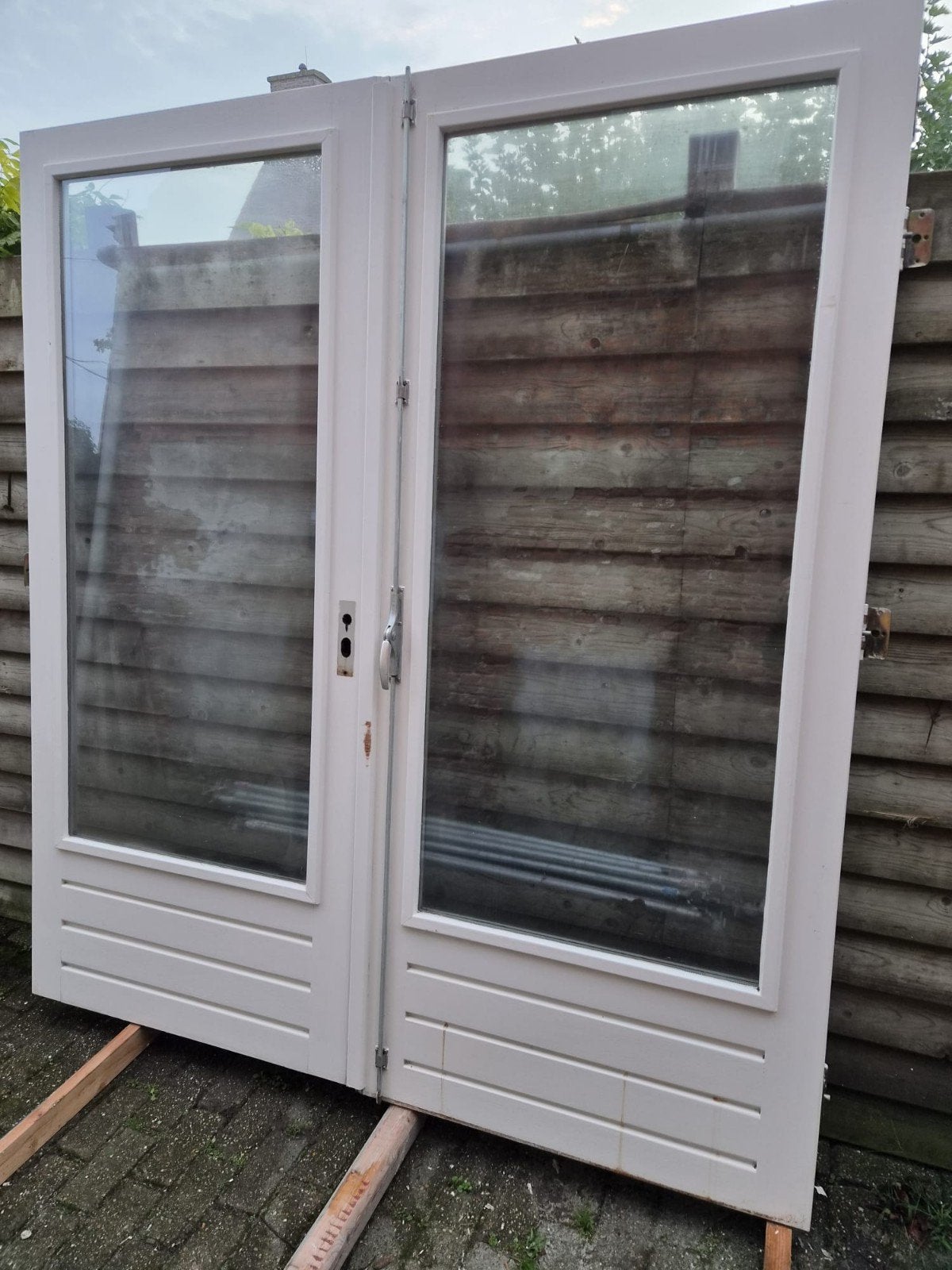 terrasdeuren, Doe-het-zelf en Verbouw, Deurkozijn, 150 tot 225 cm, Inclusief glas, Hout