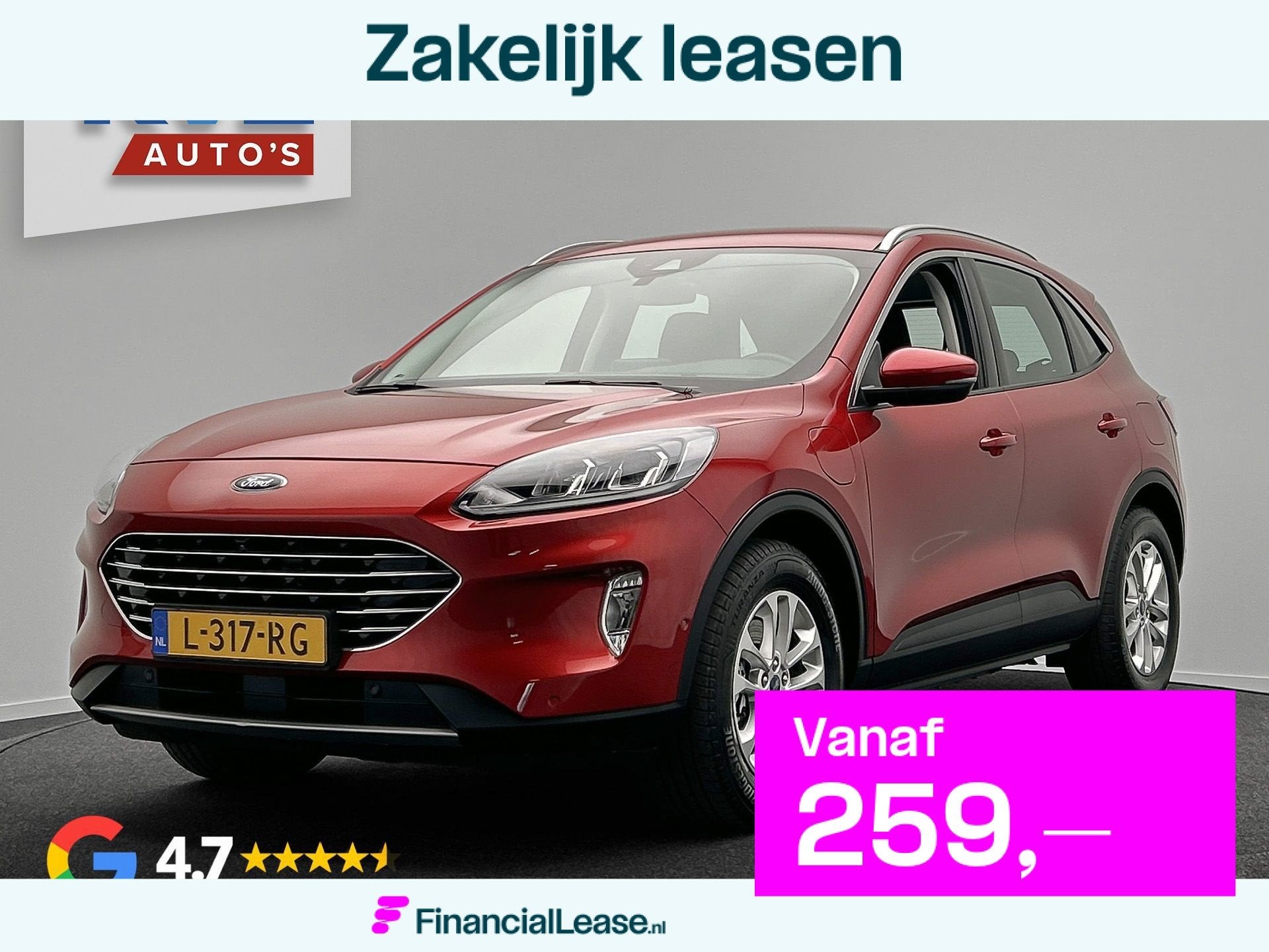 Ford Kuga 2.5 PHEV Titanium | Origineel NL | Adapt/Cruise |, Gebruikt, 4 cilinders, Bedrijf, Hybride Elektrisch/Benzine