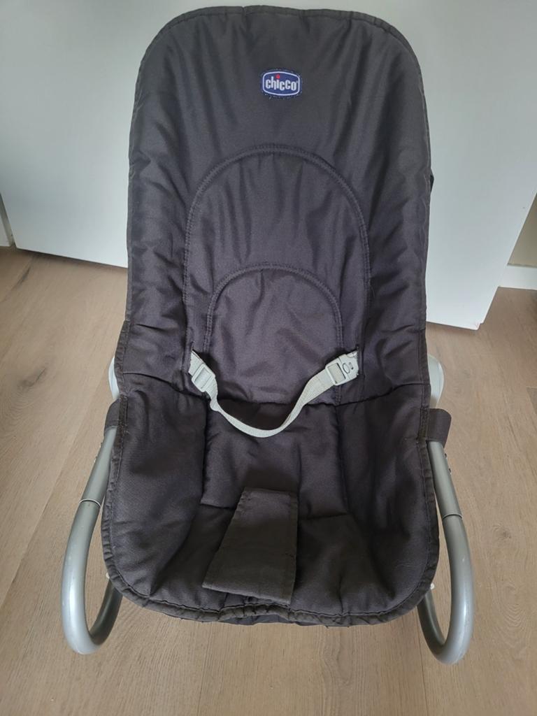 Zgan zwarte koelstra wipstoel, Kinderen en Baby's, Wipstoeltjes, Ophalen, Zo goed als nieuw