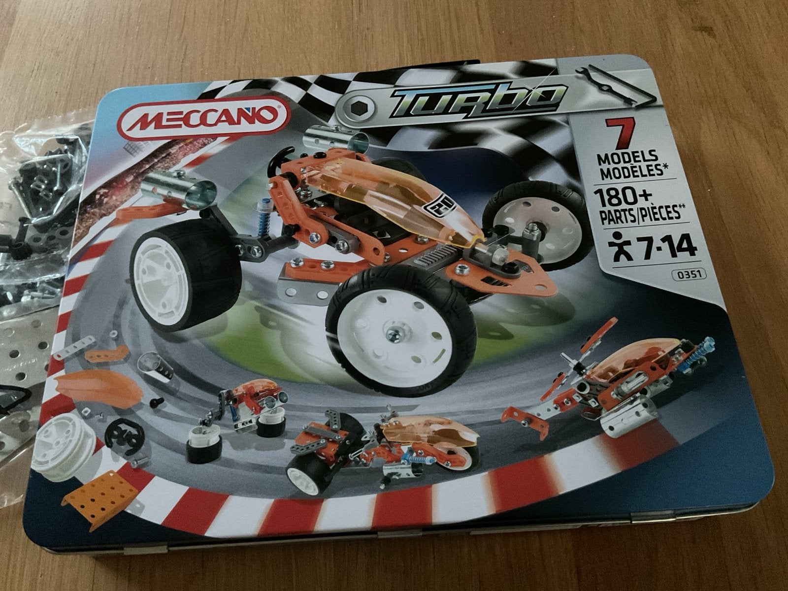 Meccano Turbo Bouwpakket - 180+ onderdelen, 7-14 jaar, Ophalen of Verzenden, Gebruikt, Overige merken