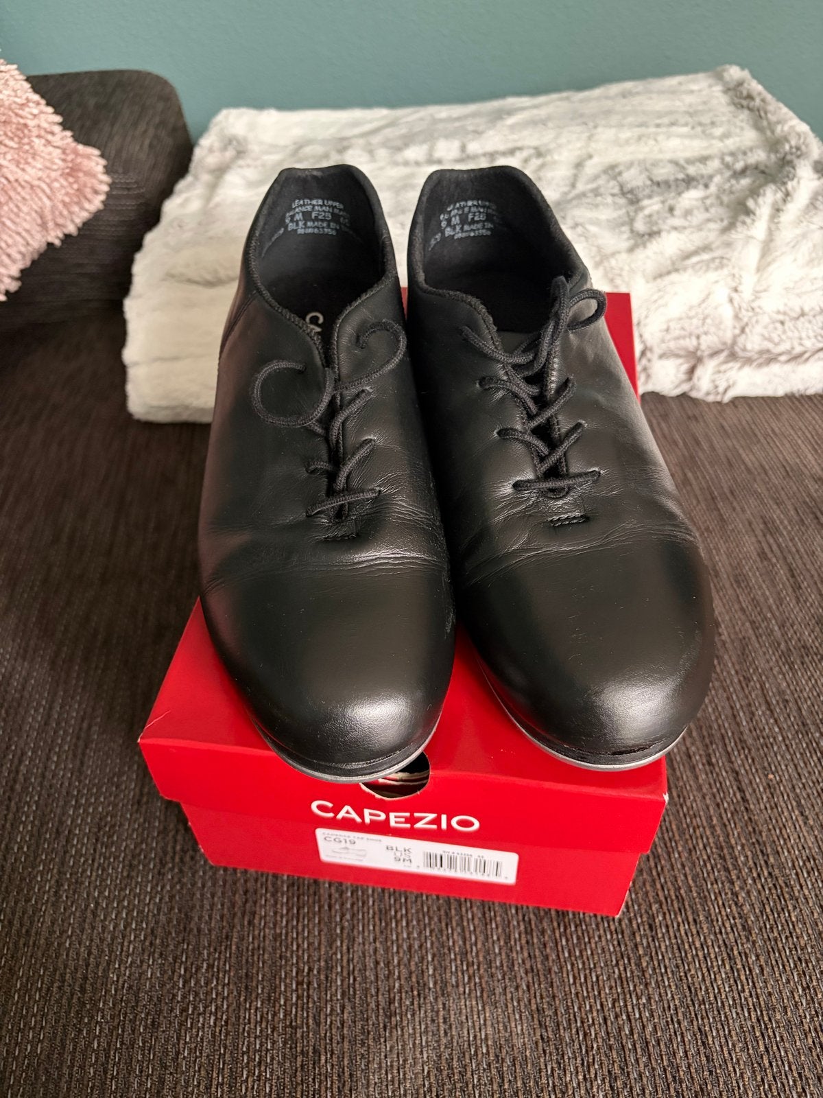 Capezio Cadence Tapshoes CG19 - Maat 39/40 (US 9M), Ophalen, Zo goed als nieuw, Zwart, Dansschoenen