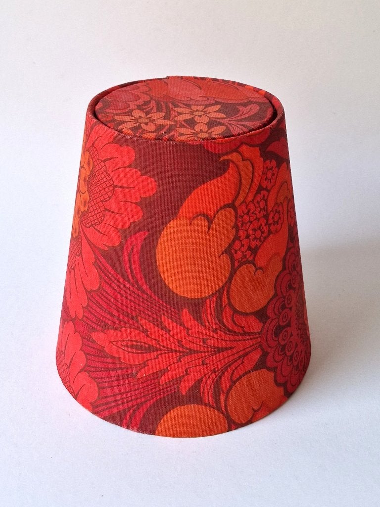 Retro vintage lampenkap, Huis en Inrichting, 16 cm, Gebruikt, Tafellamp, Rond