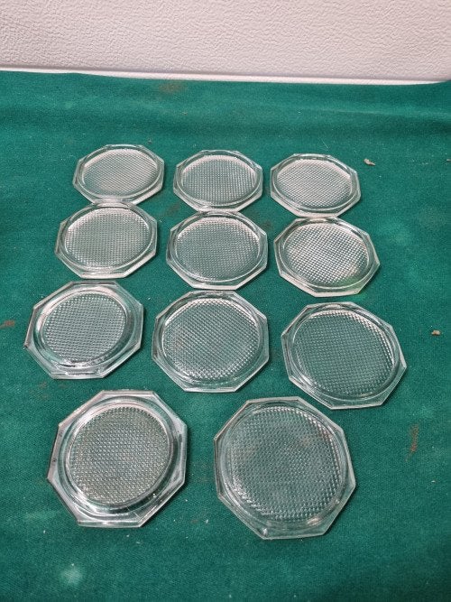 onderzetters glas vintage 11 stuks, Ophalen of Verzenden, 'T Olde Gre-j, Info@toldegrej.nl, Endepoelstraat 20f Didam