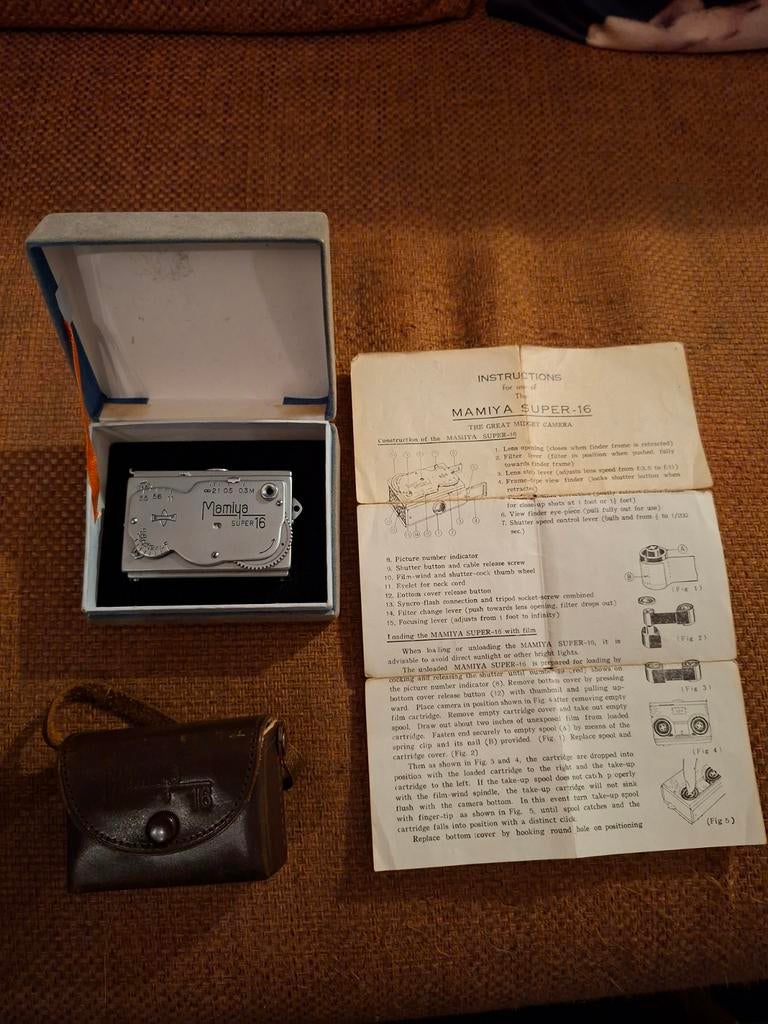 Vintage; Mamiya Super 16 Camera., Ophalen of Verzenden, 1960 tot 1980, Fototoestel