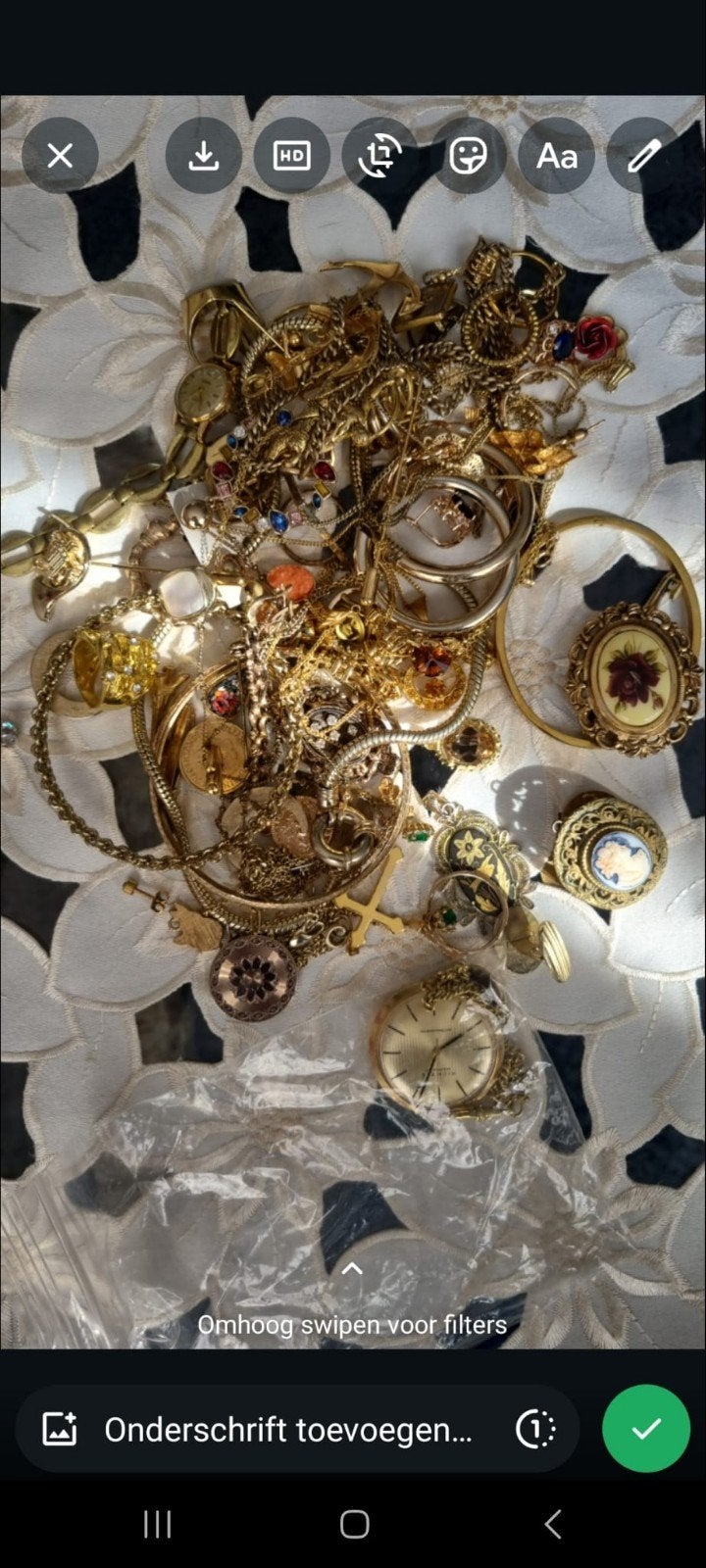 Oude sieraden van alles wat sloop en draagbaar, Sieraden, Tassen en Uiterlijk, Verzenden, Overige materialen, Overige typen