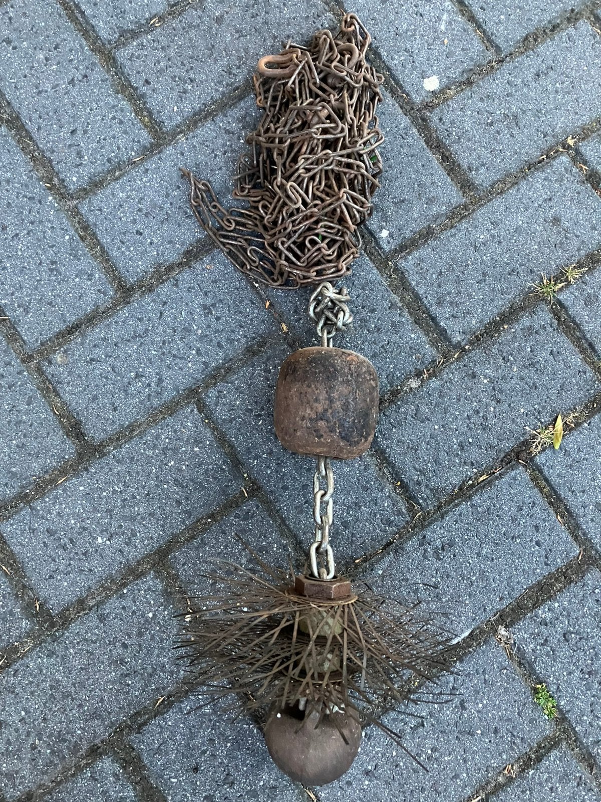 Schoorsteen veeg set, Ophalen, Gebruikt