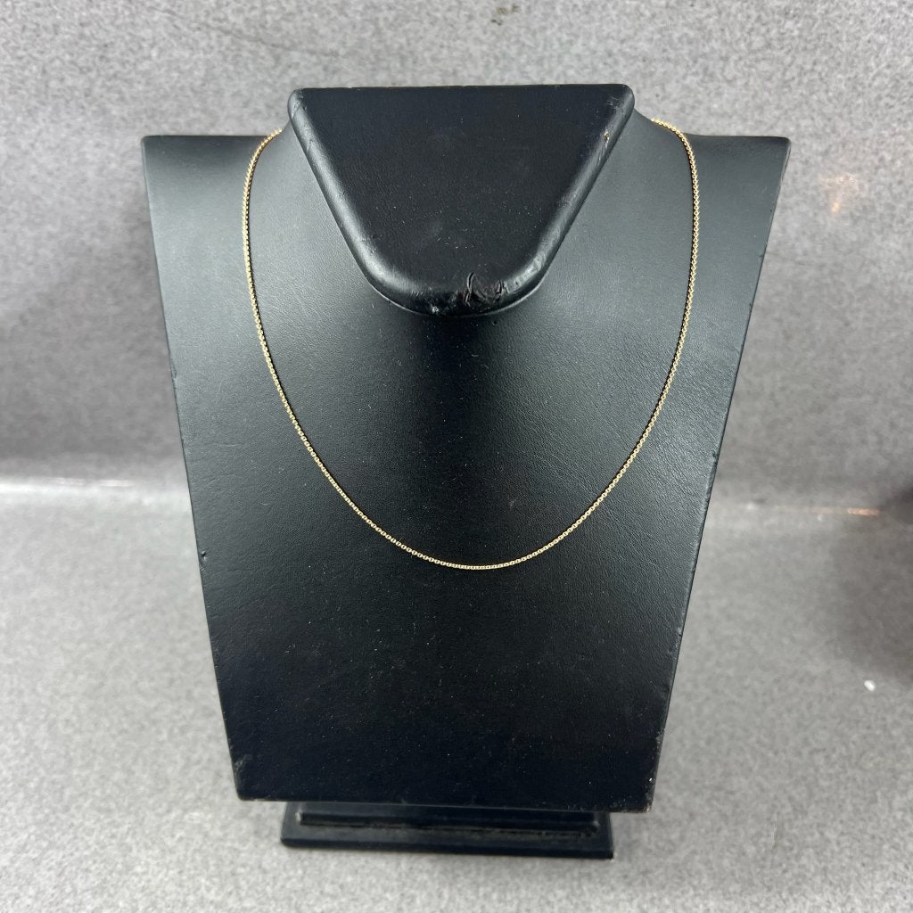 Gouden Ketting | 18k | 2,22g | ankerschakel | 40cm | 2, Ophalen of Verzenden, Gebruikt, Goud, Goud