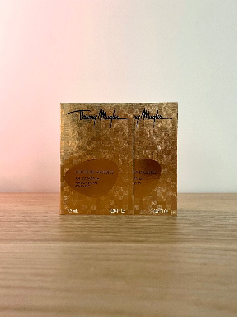 ✨ Thierry Mugler Miroir des Majestés – 2x 1,2 ml (set), Ophalen of Verzenden, Zo goed als nieuw, Proef of Tester, Gevuld