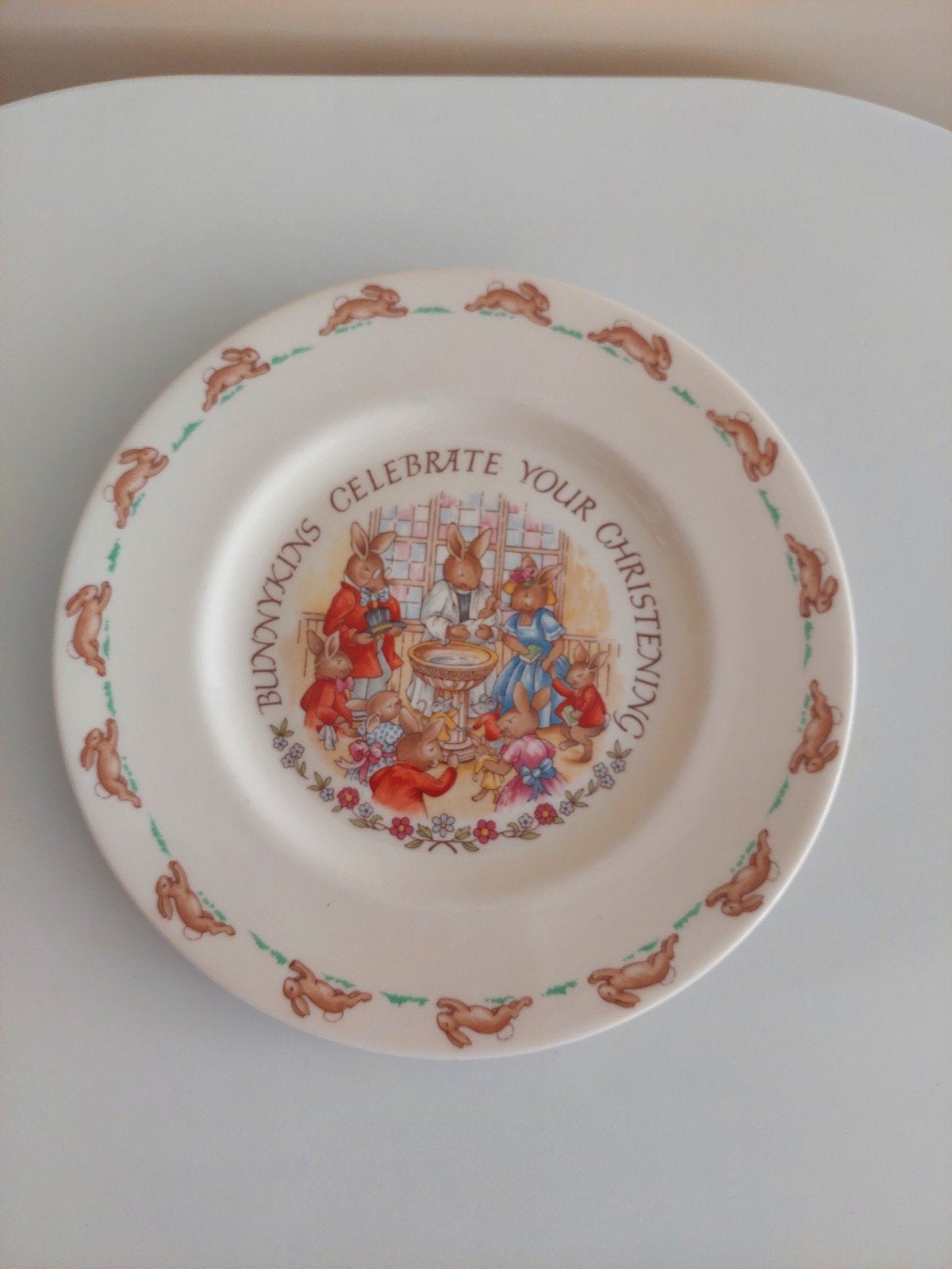 Royal Doulton Bunnykins doop bordje, Ophalen of Verzenden
