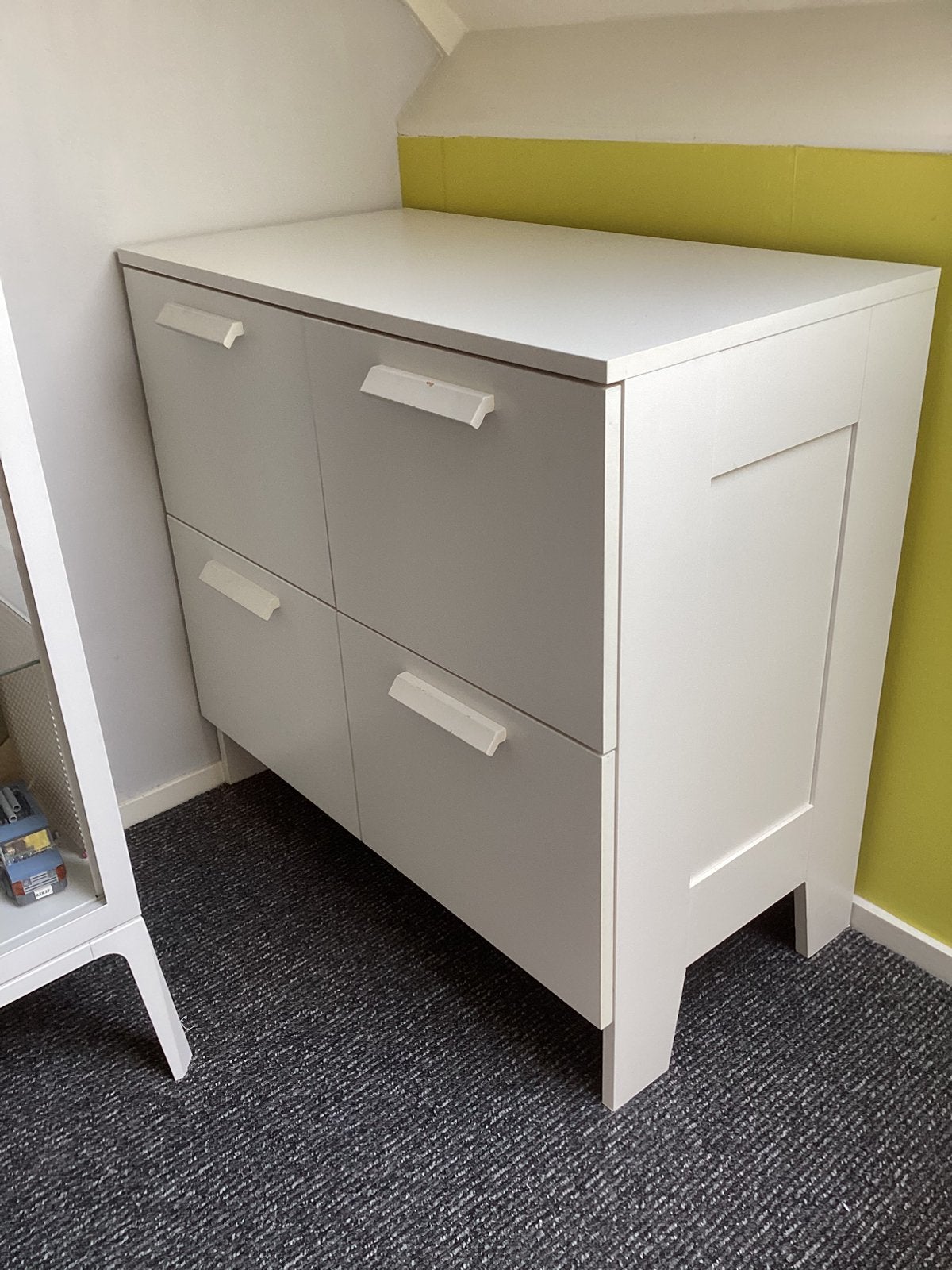 Wit ladekastje met 4 grote lades 74 x 78 x 41, Huis en Inrichting, Ophalen, Gebruikt, 50 tot 100 cm, 3 of 4 laden