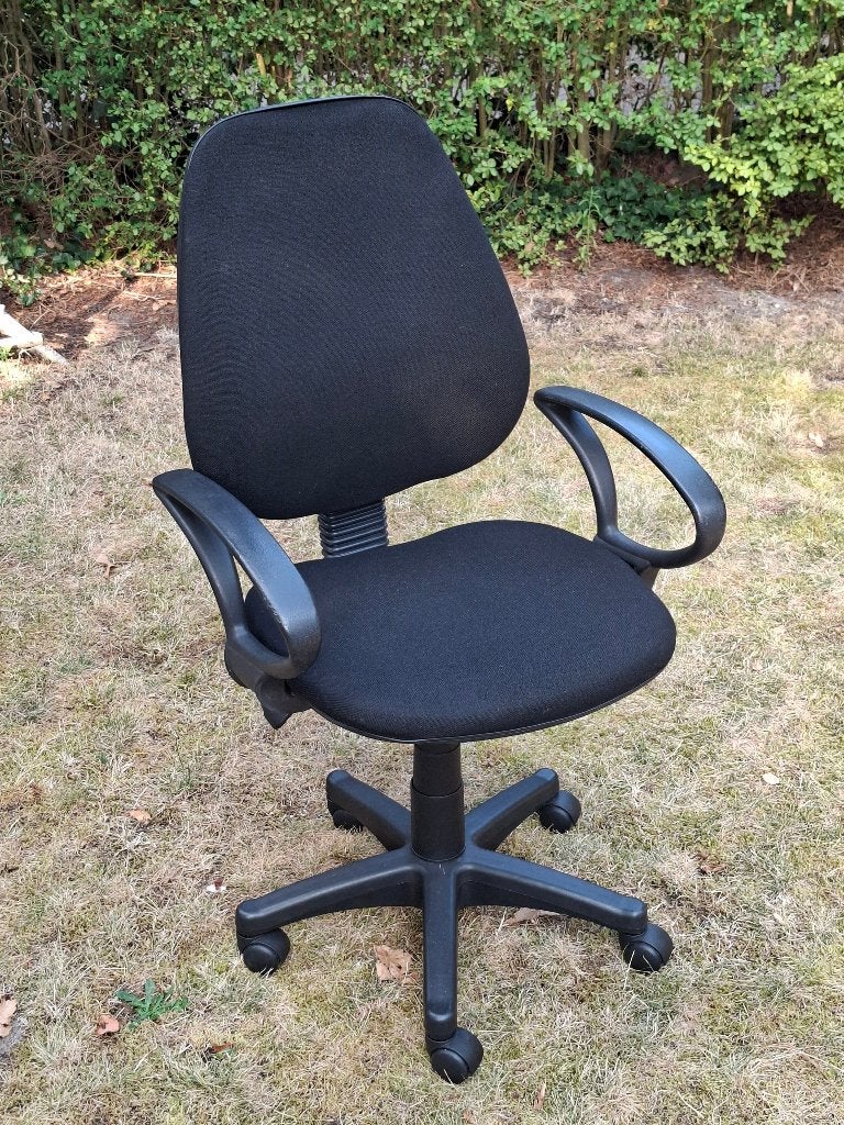 Bureaustoel kleur zwart, in goede staat., Ophalen, Gebruikt, Zwart, Bureaustoel