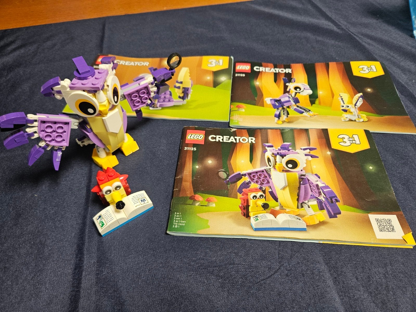LEGO Creator 3in1 Mysterieuze Uil 31125 met boekjes, Ophalen of Verzenden, Zo goed als nieuw