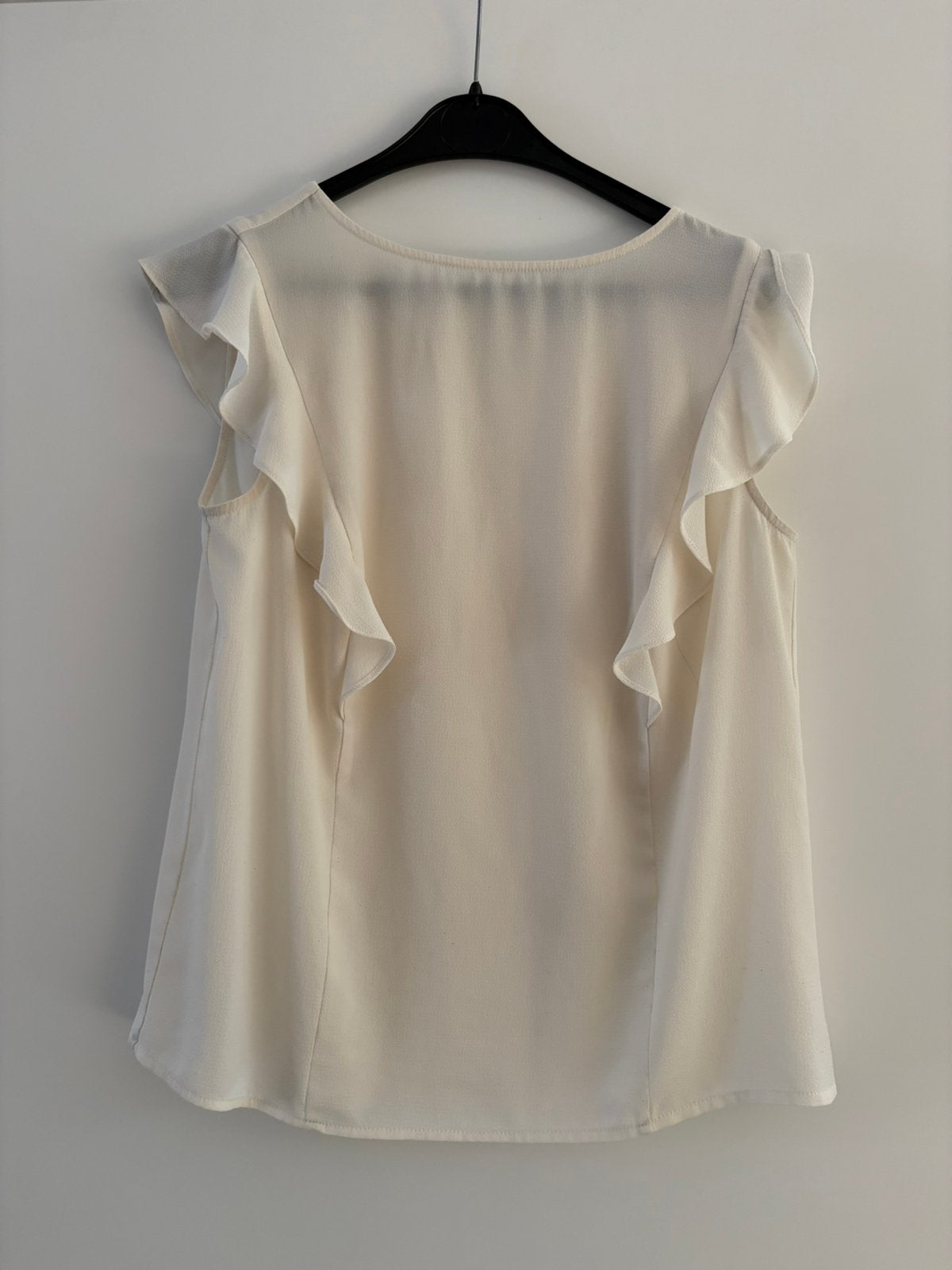 Wit topje met ruches | crème, off-white | Mexx maat S/36, Kleding | Dames, Wit, Ophalen of Verzenden, Zo goed als nieuw, Maat 36 (S)