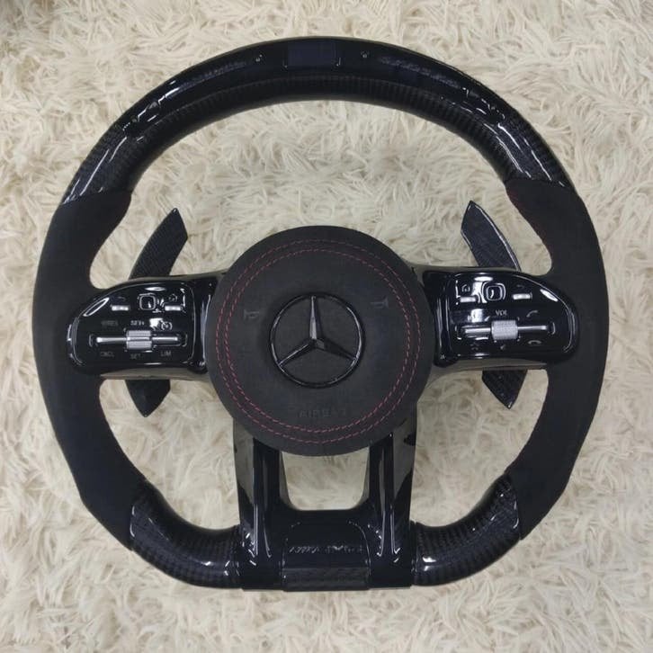 Mercedes LED carbon stuur alcantara upgrade AMG, Auto diversen, Tuning en Styling, Ophalen of Verzenden, ., ., .
